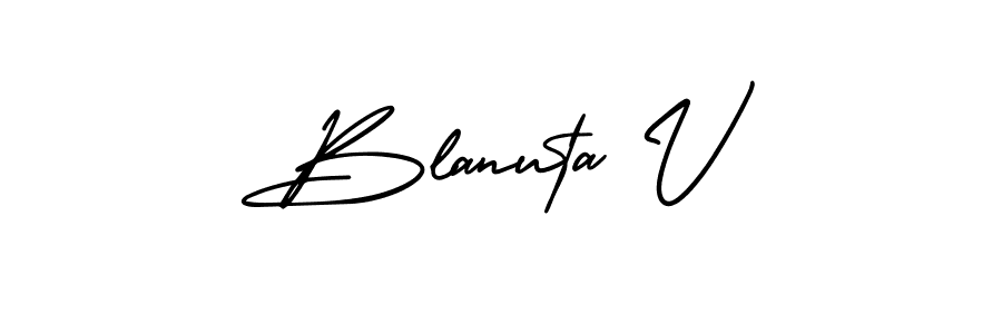 Make a short Blanuta V signature style. Manage your documents anywhere anytime using AmerikaSignatureDemo-Regular. Create and add eSignatures, submit forms, share and send files easily. Blanuta V signature style 3 images and pictures png