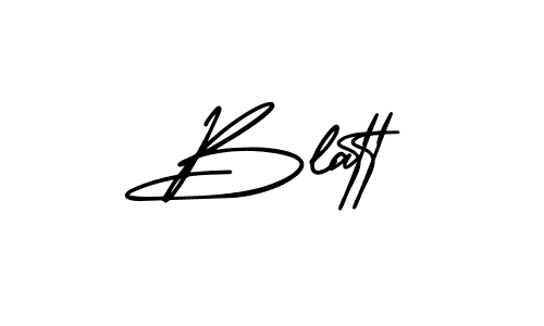 Create a beautiful signature design for name Blatt. With this signature (AmerikaSignatureDemo-Regular) fonts, you can make a handwritten signature for free. Blatt signature style 3 images and pictures png