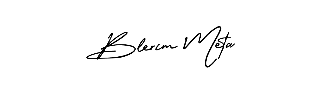 Make a short Blerim Meta signature style. Manage your documents anywhere anytime using AmerikaSignatureDemo-Regular. Create and add eSignatures, submit forms, share and send files easily. Blerim Meta signature style 3 images and pictures png