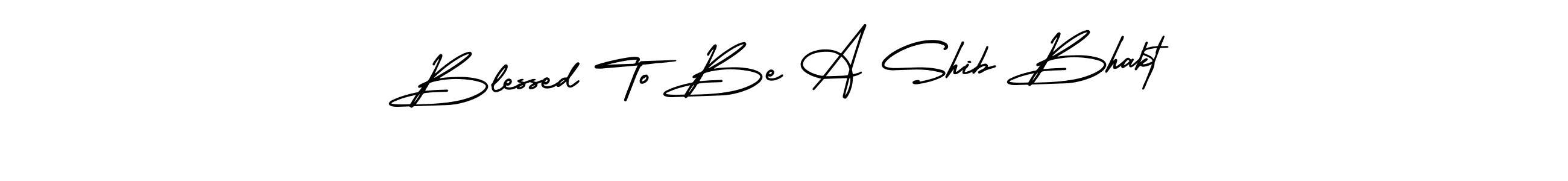 Similarly AmerikaSignatureDemo-Regular is the best handwritten signature design. Signature creator online .You can use it as an online autograph creator for name Blessed To Be A Shib Bhakt. Blessed To Be A Shib Bhakt signature style 3 images and pictures png