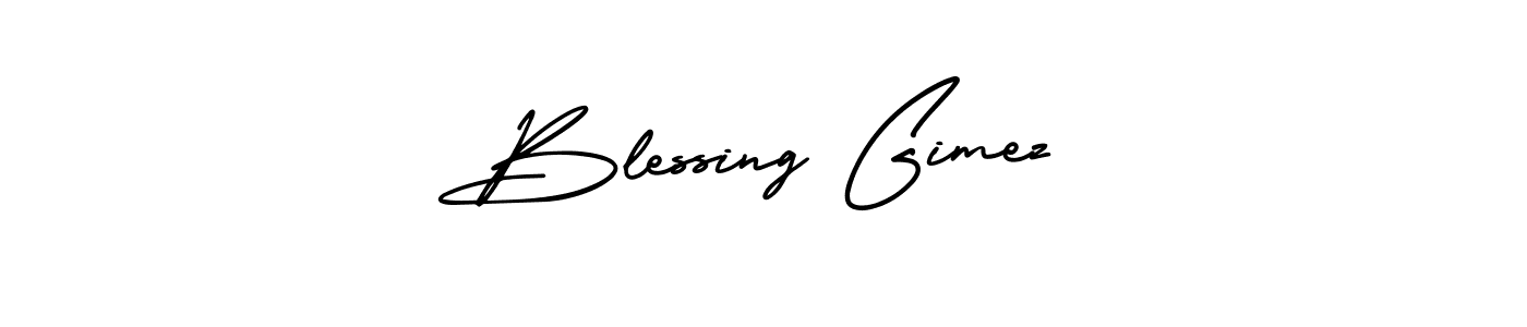 Blessing Gimez stylish signature style. Best Handwritten Sign (AmerikaSignatureDemo-Regular) for my name. Handwritten Signature Collection Ideas for my name Blessing Gimez. Blessing Gimez signature style 3 images and pictures png