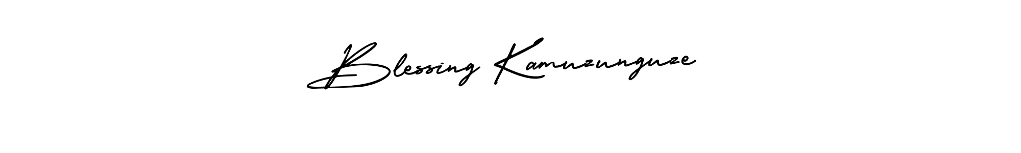 Design your own signature with our free online signature maker. With this signature software, you can create a handwritten (AmerikaSignatureDemo-Regular) signature for name Blessing Kamuzunguze. Blessing Kamuzunguze signature style 3 images and pictures png