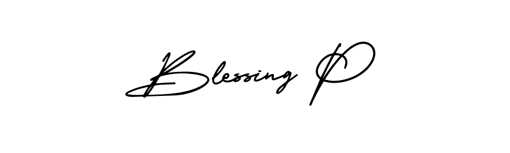 Also we have Blessing P name is the best signature style. Create professional handwritten signature collection using AmerikaSignatureDemo-Regular autograph style. Blessing P signature style 3 images and pictures png