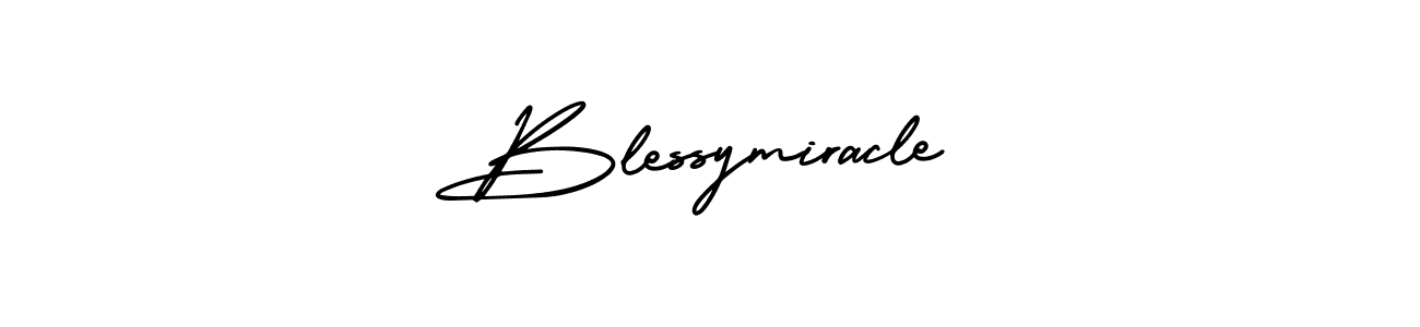 It looks lik you need a new signature style for name Blessymiracle. Design unique handwritten (AmerikaSignatureDemo-Regular) signature with our free signature maker in just a few clicks. Blessymiracle signature style 3 images and pictures png