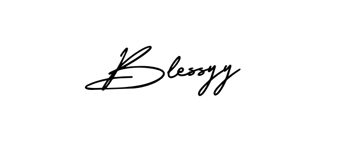 Also we have Blessyy name is the best signature style. Create professional handwritten signature collection using AmerikaSignatureDemo-Regular autograph style. Blessyy signature style 3 images and pictures png