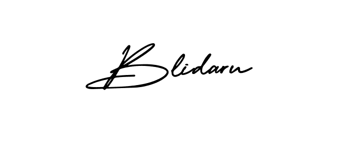 How to make Blidaru name signature. Use AmerikaSignatureDemo-Regular style for creating short signs online. This is the latest handwritten sign. Blidaru signature style 3 images and pictures png