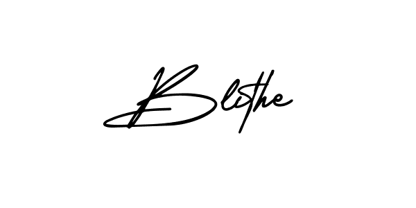 Create a beautiful signature design for name Blithe. With this signature (AmerikaSignatureDemo-Regular) fonts, you can make a handwritten signature for free. Blithe signature style 3 images and pictures png