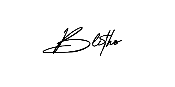 Design your own signature with our free online signature maker. With this signature software, you can create a handwritten (AmerikaSignatureDemo-Regular) signature for name Bliths. Bliths signature style 3 images and pictures png