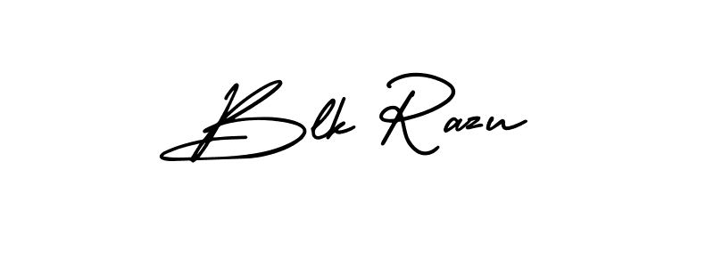 How to Draw Blk Razu signature style? AmerikaSignatureDemo-Regular is a latest design signature styles for name Blk Razu. Blk Razu signature style 3 images and pictures png