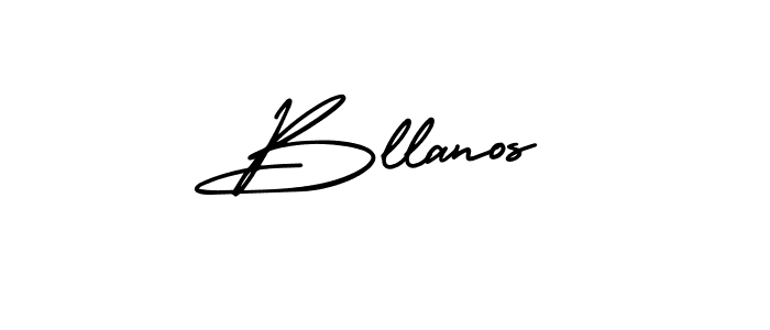 How to make Bllanos signature? AmerikaSignatureDemo-Regular is a professional autograph style. Create handwritten signature for Bllanos name. Bllanos signature style 3 images and pictures png