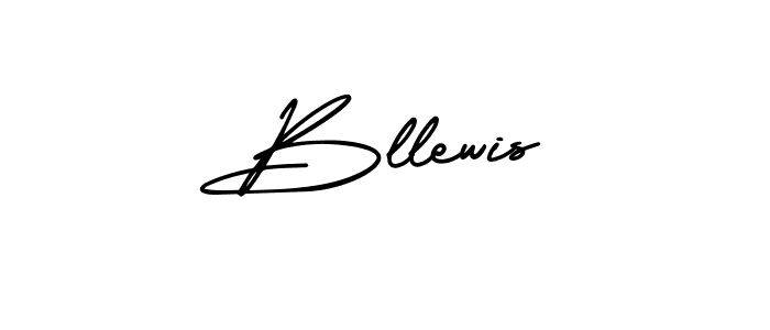 You should practise on your own different ways (AmerikaSignatureDemo-Regular) to write your name (Bllewis) in signature. don't let someone else do it for you. Bllewis signature style 3 images and pictures png