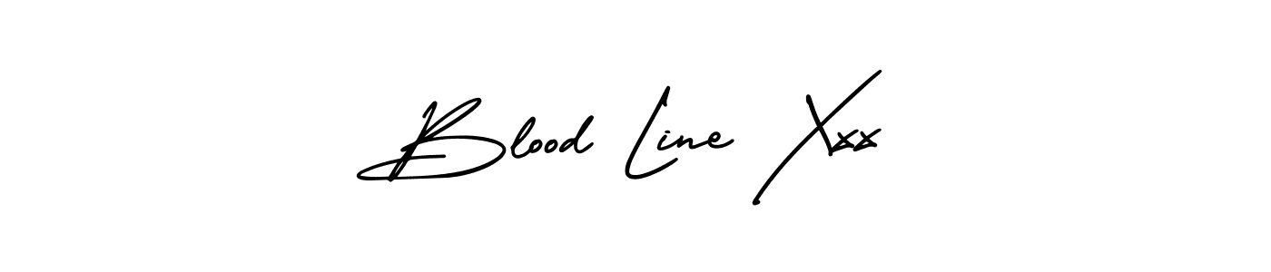 Make a beautiful signature design for name Blood Line Xxx. With this signature (AmerikaSignatureDemo-Regular) style, you can create a handwritten signature for free. Blood Line Xxx signature style 3 images and pictures png