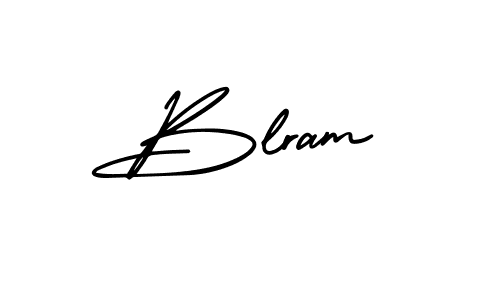 Blram stylish signature style. Best Handwritten Sign (AmerikaSignatureDemo-Regular) for my name. Handwritten Signature Collection Ideas for my name Blram. Blram signature style 3 images and pictures png
