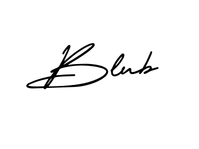 The best way (AmerikaSignatureDemo-Regular) to make a short signature is to pick only two or three words in your name. The name Blub include a total of six letters. For converting this name. Blub signature style 3 images and pictures png