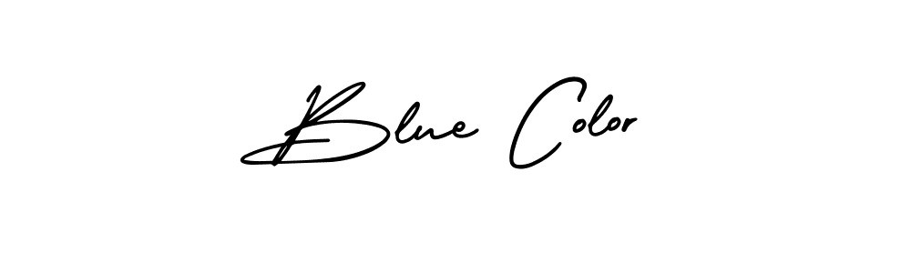 Create a beautiful signature design for name Blue Color. With this signature (AmerikaSignatureDemo-Regular) fonts, you can make a handwritten signature for free. Blue Color signature style 3 images and pictures png