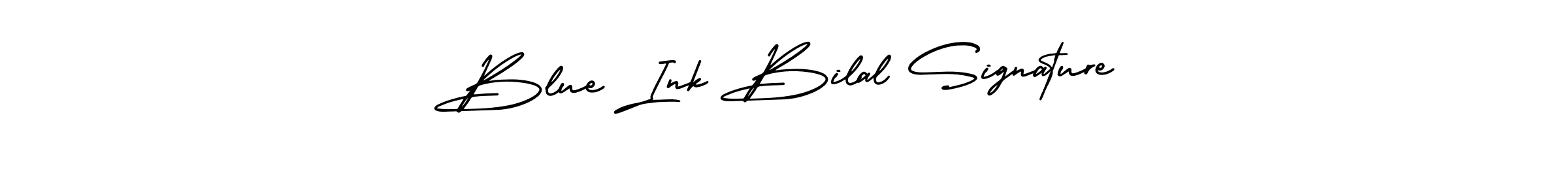 Make a short Blue Ink Bilal Signature signature style. Manage your documents anywhere anytime using AmerikaSignatureDemo-Regular. Create and add eSignatures, submit forms, share and send files easily. Blue Ink Bilal Signature signature style 3 images and pictures png