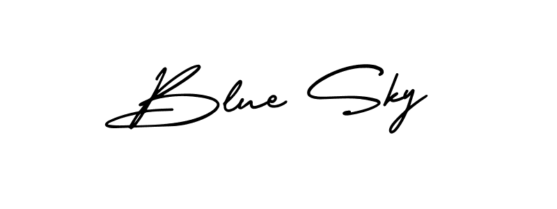 How to make Blue Sky name signature. Use AmerikaSignatureDemo-Regular style for creating short signs online. This is the latest handwritten sign. Blue Sky signature style 3 images and pictures png