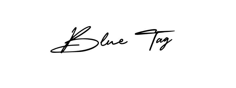 Use a signature maker to create a handwritten signature online. With this signature software, you can design (AmerikaSignatureDemo-Regular) your own signature for name Blue Tag. Blue Tag signature style 3 images and pictures png