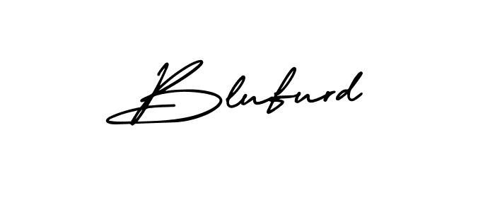 You should practise on your own different ways (AmerikaSignatureDemo-Regular) to write your name (Blufurd) in signature. don't let someone else do it for you. Blufurd signature style 3 images and pictures png