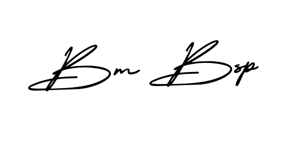 Design your own signature with our free online signature maker. With this signature software, you can create a handwritten (AmerikaSignatureDemo-Regular) signature for name Bm Bsp. Bm Bsp signature style 3 images and pictures png