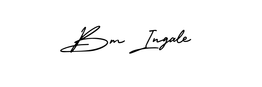 It looks lik you need a new signature style for name Bm Ingale. Design unique handwritten (AmerikaSignatureDemo-Regular) signature with our free signature maker in just a few clicks. Bm Ingale signature style 3 images and pictures png