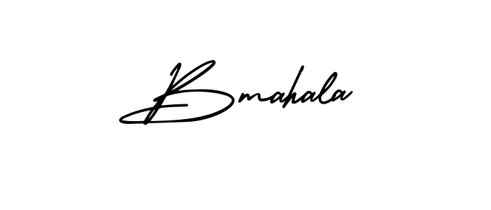 How to make Bmahala name signature. Use AmerikaSignatureDemo-Regular style for creating short signs online. This is the latest handwritten sign. Bmahala signature style 3 images and pictures png