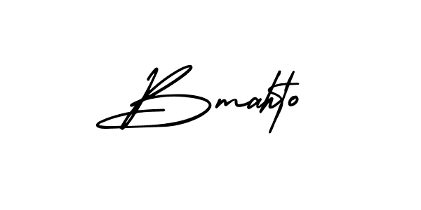 Create a beautiful signature design for name Bmahto. With this signature (AmerikaSignatureDemo-Regular) fonts, you can make a handwritten signature for free. Bmahto signature style 3 images and pictures png