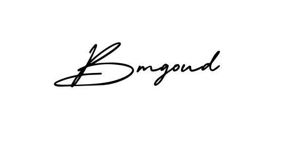 The best way (AmerikaSignatureDemo-Regular) to make a short signature is to pick only two or three words in your name. The name Bmgoud include a total of six letters. For converting this name. Bmgoud signature style 3 images and pictures png