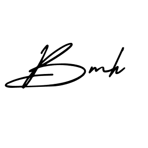 Create a beautiful signature design for name Bmh. With this signature (AmerikaSignatureDemo-Regular) fonts, you can make a handwritten signature for free. Bmh signature style 3 images and pictures png