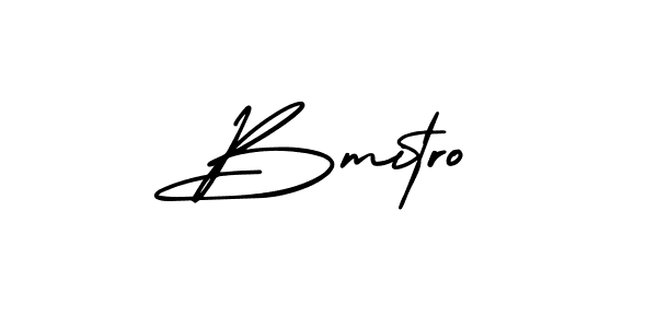 It looks lik you need a new signature style for name Bmitro. Design unique handwritten (AmerikaSignatureDemo-Regular) signature with our free signature maker in just a few clicks. Bmitro signature style 3 images and pictures png