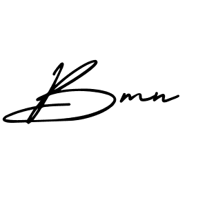 Bmn stylish signature style. Best Handwritten Sign (AmerikaSignatureDemo-Regular) for my name. Handwritten Signature Collection Ideas for my name Bmn. Bmn signature style 3 images and pictures png