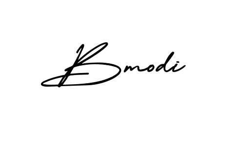How to make Bmodi name signature. Use AmerikaSignatureDemo-Regular style for creating short signs online. This is the latest handwritten sign. Bmodi signature style 3 images and pictures png
