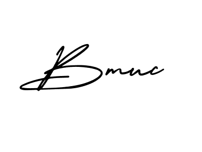 Use a signature maker to create a handwritten signature online. With this signature software, you can design (AmerikaSignatureDemo-Regular) your own signature for name Bmuc. Bmuc signature style 3 images and pictures png