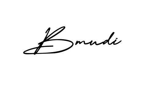 How to make Bmudi signature? AmerikaSignatureDemo-Regular is a professional autograph style. Create handwritten signature for Bmudi name. Bmudi signature style 3 images and pictures png