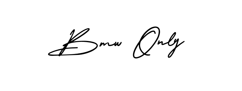 The best way (AmerikaSignatureDemo-Regular) to make a short signature is to pick only two or three words in your name. The name Bmw Only include a total of six letters. For converting this name. Bmw Only signature style 3 images and pictures png