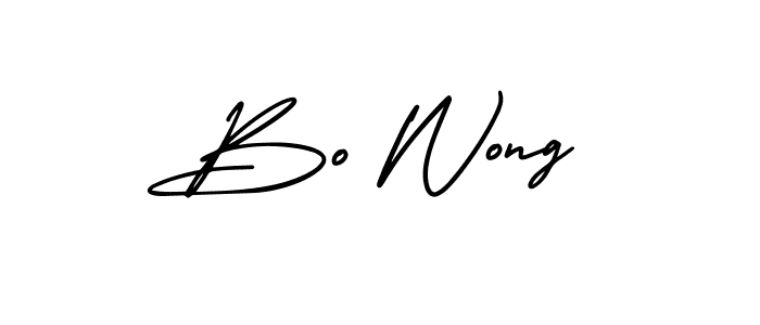 AmerikaSignatureDemo-Regular is a professional signature style that is perfect for those who want to add a touch of class to their signature. It is also a great choice for those who want to make their signature more unique. Get Bo Wong name to fancy signature for free. Bo Wong signature style 3 images and pictures png