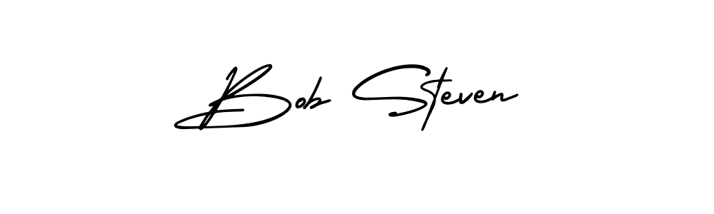 Make a beautiful signature design for name Bob Steven. With this signature (AmerikaSignatureDemo-Regular) style, you can create a handwritten signature for free. Bob Steven signature style 3 images and pictures png
