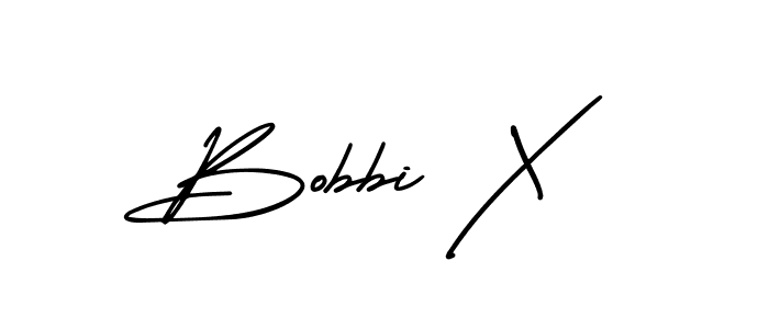 Use a signature maker to create a handwritten signature online. With this signature software, you can design (AmerikaSignatureDemo-Regular) your own signature for name Bobbi X. Bobbi X signature style 3 images and pictures png