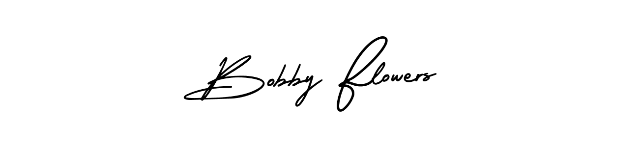 Make a beautiful signature design for name Bobby Flowers. With this signature (AmerikaSignatureDemo-Regular) style, you can create a handwritten signature for free. Bobby Flowers signature style 3 images and pictures png