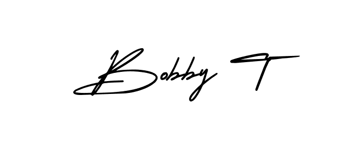 Use a signature maker to create a handwritten signature online. With this signature software, you can design (AmerikaSignatureDemo-Regular) your own signature for name Bobby T. Bobby T signature style 3 images and pictures png