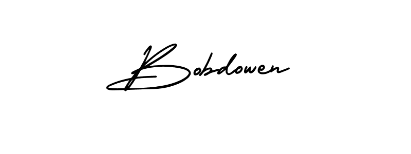 Use a signature maker to create a handwritten signature online. With this signature software, you can design (AmerikaSignatureDemo-Regular) your own signature for name Bobdowen. Bobdowen signature style 3 images and pictures png
