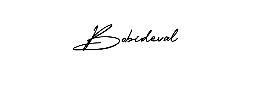 You should practise on your own different ways (AmerikaSignatureDemo-Regular) to write your name (Bobideval) in signature. don't let someone else do it for you. Bobideval signature style 3 images and pictures png