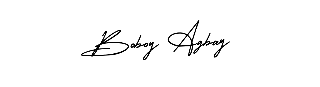 Also You can easily find your signature by using the search form. We will create Boboy Agbay name handwritten signature images for you free of cost using AmerikaSignatureDemo-Regular sign style. Boboy Agbay signature style 3 images and pictures png
