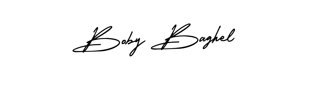 How to make Boby Baghel name signature. Use AmerikaSignatureDemo-Regular style for creating short signs online. This is the latest handwritten sign. Boby Baghel signature style 3 images and pictures png