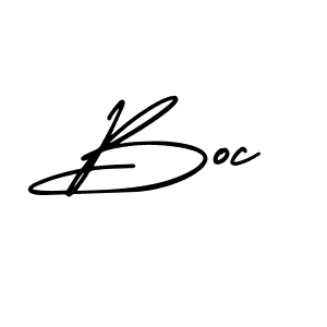 Make a beautiful signature design for name Boc. With this signature (AmerikaSignatureDemo-Regular) style, you can create a handwritten signature for free. Boc signature style 3 images and pictures png