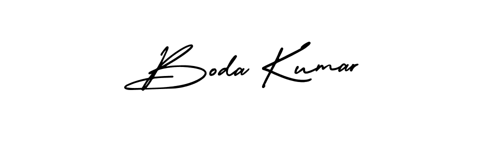 The best way (AmerikaSignatureDemo-Regular) to make a short signature is to pick only two or three words in your name. The name Boda Kumar include a total of six letters. For converting this name. Boda Kumar signature style 3 images and pictures png
