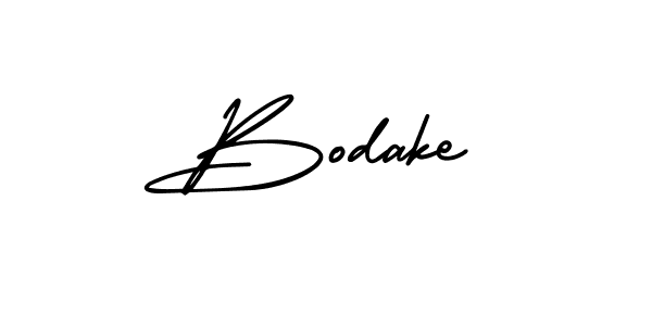 Use a signature maker to create a handwritten signature online. With this signature software, you can design (AmerikaSignatureDemo-Regular) your own signature for name Bodake. Bodake signature style 3 images and pictures png