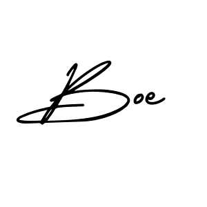 The best way (AmerikaSignatureDemo-Regular) to make a short signature is to pick only two or three words in your name. The name Boe include a total of six letters. For converting this name. Boe signature style 3 images and pictures png