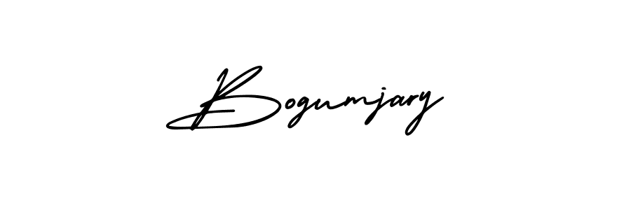 You should practise on your own different ways (AmerikaSignatureDemo-Regular) to write your name (Bogumjary) in signature. don't let someone else do it for you. Bogumjary signature style 3 images and pictures png