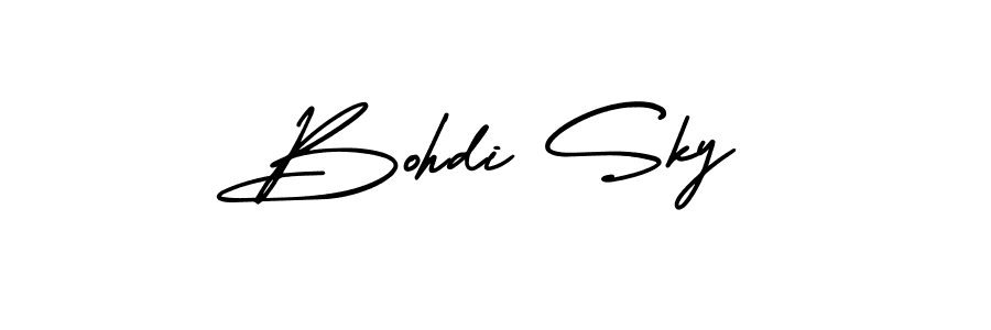 Design your own signature with our free online signature maker. With this signature software, you can create a handwritten (AmerikaSignatureDemo-Regular) signature for name Bohdi Sky. Bohdi Sky signature style 3 images and pictures png